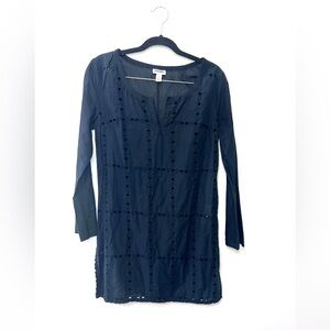 Old Navy 100% Cotton Eyelet Black Swimsuit Cover Up, Small